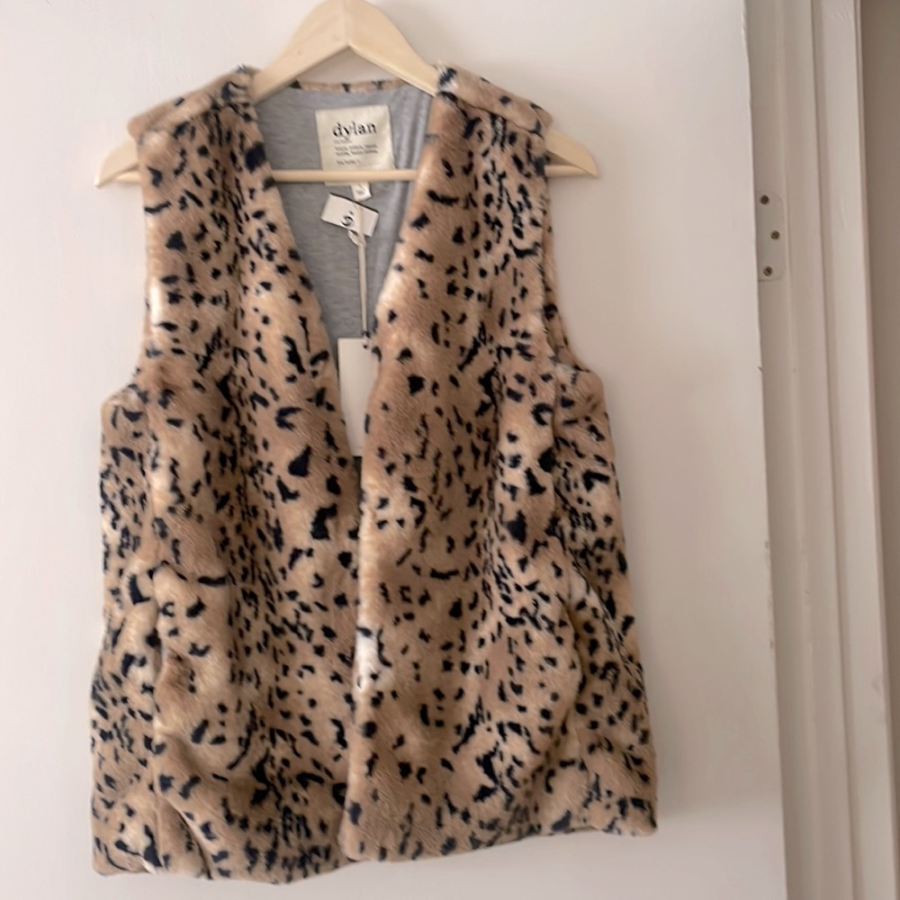 Dylan Los Angeles faux fur cheetah vest